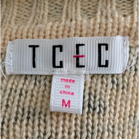 TCEC Boat Neck Animal Print 1/2 Sleeve Pullover Sweaater - Picture 5 of 6